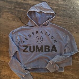 Zumba Blue Hoodie NWOT